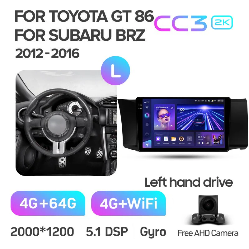 Toyota GT 86 / Subaru BRZ (2012-2016) Left Hand Drive - Image 7